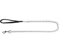 Trixie Chain Leash With Nylon Hand Loop Black - Medium/Large - 1.00 m/3.0 mm