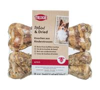 Trixie Chew Bones Made From Beef Strips, 10 Cm, 10x 2 Pieces, RRP 22.90 EUR, NEW