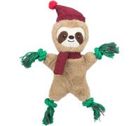 TRIXIE Christmas Dog Toys for Medium & Large Dogs (Sloth Plush & Rope Toy)