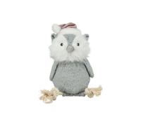 Trixie Christmas Plush Owl Rope Dog Toy With Squeaker