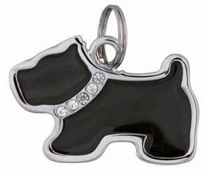Trixie Chromed Fancy ID Bone Tag for Dog Collar - 2.5 cm