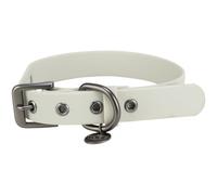TRIXIE dog collar CityStyle L-XL: neck circumference 19.7-22.4 inches / 1.18 inches light grey PVC collar for large to extra-large dogs, adjustable, water-repellent & wipeable, 1971816