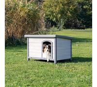 Trixie Classic Flat Roof Grey Kennel for Dogs - 60cm