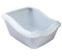 Trixie Cleany Cat Litter Tray with Rim, 45 x 29 x 54 cm, White