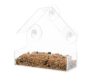 Trixie Clear Window Bird Feeder Wild Bird Feeder 15×15×6cm Bird Watch from Home