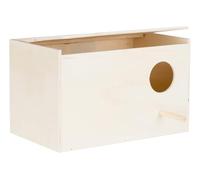 Trixie Budgie Nest Box Wooden Bird Egg Laying Garden Nesting Flip Lid with Perch
