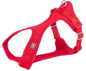 TRIXIE Comfort Soft Touring Harness size XXS-XS: belly circumference 25 - 35 cm - width webbing 15 mm - padded - infinitely adjustable - breathable mesh material - red - 16243