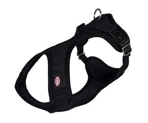 TRIXIE Comfort Soft Touring Harness size XXS-XS: waist circumference 28 - 40 cm - width webbing 15 mm - padded - infinitely adjustable - breathable mesh material - black - 16251