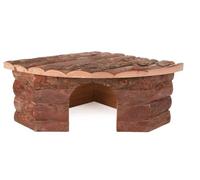 TRIXIE corner house Jesper for guinea pigs and dwarf rabbits, 42x30x30 cm, 62043, bark wood
