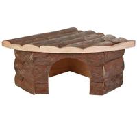 TRIXIE corner house Jesper for large hamsters and degus, 32 × 13 × 21/21 cm, 62042, bark wood