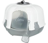 Trixie Maro Corner Litter Tray with Hood Light Grey/Granite - 60×43×52 cm