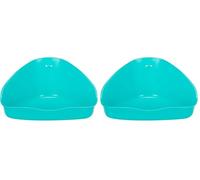 TRIXIE Corner Toilet - Small Animal Toilet for Rodents - with Holder - Plastic 36 × 21 × 30 cm - 62551 (Pack of 2)