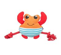 TRIXIE Crab - Fabric Dog Toy - Voice - Soft Polyester - Orange - 28cm