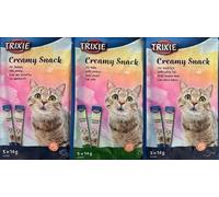 Trixie Creamy Snacks Cat Treats Variety Pack - Shrimp/Chicken/White Fish (Pack of 3)