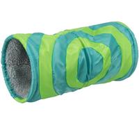 TRIXIE Cushy Plush Play Tunnel, 15 x 35 cm, Grey/Green