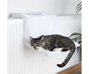 Trixie Deluxe Plush Radiator Bed - White - 45 x 31 x 24 cm (L x W x H)