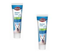 Trixie Dental Care Mint | Double Pack| 2 x 100 g | Toothpaste for Dogs | to Support Dental Health and Oral Hygiene | to Prevent Calculus and Plaque | with Mint