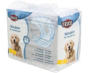 TRIXIE Diapers for Female Dogs, L waist circumference 38-56 cm, 12 pieces, 23635
