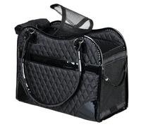 TRIXIE dog bag Amina - opens from top and front - integrated short leash - outside pockets - up to 5 kg - 18 x 29 x 37 cm - black - 36244