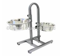 Trixie Dog Bar Adjustable Height Feed Station Food & Water Stainless Steel Bowls
