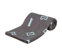 Trixie Dog Barney Blanket with Paw Bone Print Design Washable Fleece Pet Cover