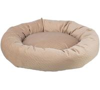 TRIXIE dog bed Alena ø 20 inches sand - round cuddly bed with soft velvet cover, dog basket for small dogs, firmly integrated cushion, non-slip bottom - soft & washable - 37796