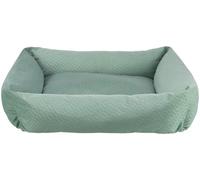 TRIXIE dog bed Alena 24 x 20 in sage - rectangular cuddly bed with soft velvet cover, dog basket for small dogs, firmly integrated cushion, non-slip bottom - soft & washable - 37792