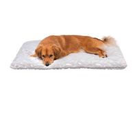Trixie Dog Bed Feather Lying Mat 100x70cm Soft Cuddly Large Grey/Silver Blanket