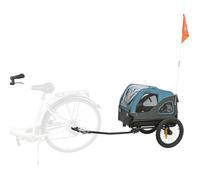 TRIXIE Dog Bicycle Trailer - Blue/Grey
