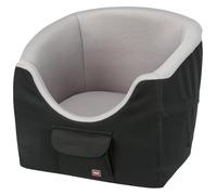 TRIXIE dog car seat and travel bed - raised seating position - fixation by seat belt - removable cushion - including short leash - with outside pocket - 45 x 39 x 42 cm - up to 8 kg - 13176