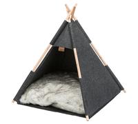 Trixie Dog Cave Tipi Anthracite 55X65Cm Felt & Plush, Foldable, Non-Slip
