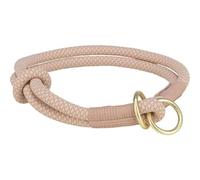 TRIXIE Dog Collar Soft Rope Collar with Pull Limiter Very Robust and Durable Pink S: 35 cm / 6 mm