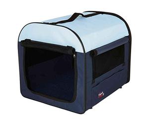 TRIXIE Dog Crate Basic - Size XS: 32 x 32 x 47 cm - Soft Travel Crate with Mesh Panels, Fleece Base, Outer Pockets, Ground Pegs and Carry Bag - Indoor and Outdoor Use - 39701