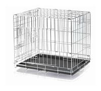 TRIXIE Dog Crate Home ? Size S: 64 ? 54 ? 48 cm ? Foldable Metal Dog Cage with 2 Doors, Secure Latches and Galvanised Frame ? Includes Base Tray ? For