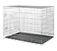 TRIXIE Dog Crate Home ? Size XL: 116 ? 86 ? 77 cm ? Foldable Metal Dog Cage with 2 Doors, Secure Latches and Galvanised Frame ? Includes Base Tray ?