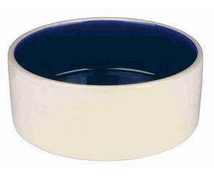 Trixie Dog Cream/Blue Ceramic Bowl - 1 l/ø 18 cm