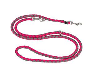 TRIXIE dog lead Cavo V-leash L-XL, 78.74 inches, ø 0.71 inches in fuchsia/graphite - adjustable leash for outdoor activities - for large to very large dogs - 143611