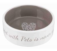 Trixie Dog Pet's Home Ceramic Bowl - cream/taupe 0.3 l/ø 12 cm