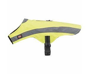 TRIXIE - Dog Safety Vest Size L, Back Length: 60 cm, Neon Yellow + Reflective