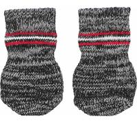 TRIXIE dog socks L - 4.5 cm paw width - 14 cm high - non-slip sole - cotton with elastane - washable at 30 °C - grey - 19504