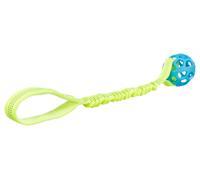 Trixie Dog Sports Toy Tugger Holey Cage Roller TPR Ball on Bungee Handle