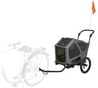 TRIXIE dog trailer for bicycles 16.1 × 21.3 × 24.4 inches up to 55.1 lbs - suspended dog bike trailer with high front section - with extra-large rear door, 12800