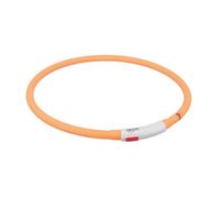 Trixie USB Flash Light Silicone Ring Dog Orange - Extra Small/Small