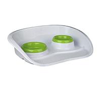 Trixie Double Feeder With Tray, Plastic, Granito_Rojo