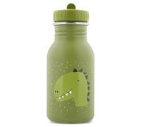 Trixie Drinking Bottle - Mr. Dino - 350ml Stainless Steel Water Bottle for Kids - Green - Leakproof - Eco-Friendly and BPA-Free