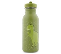 Trixie Drinking Bottle - Mr. Dino - 500ml Stainless Steel Water Bottle for Kids - Green - Leakproof - Eco-Friendly and BPA-Free