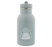 Trixie Drinking Bottle - Mr. Shark - 350ml Stainless Steel Water Bottle for Kids - Grey - Leakproof - Eco-Friendly and BPA-Free