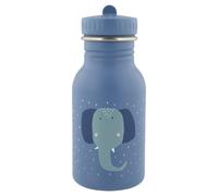 Trixie Drinking Bottle - Mrs. Elephant - 350ml Stainless Steel Water Bottle for Kids - Blue - Leakproof - Eco-Friendly and BPA-Free