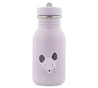 Trixie Drinking Bottle - Mrs. Mouse - 350ml Stainless Steel Water Bottle for Kids - Violet - Leakproof - Eco-Friendly and BPA-Free