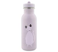 Trixie Drinking Bottle - Mrs. Mouse - 500ml Stainless Steel Water Bottle for Kids - Violet - Leakproof - Eco-Friendly and BPA-Free